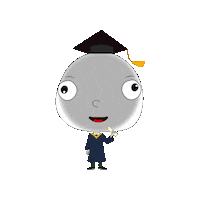 Graduating High School Sticker by BigHeadBob.com