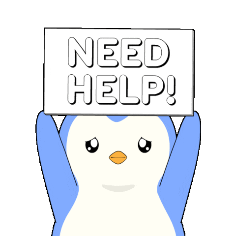 Penguin Help Sticker by Pudgy Penguins
