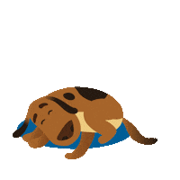Sleepy Dog Sticker by foerdehunde