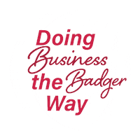 Business School Circle Sticker by Wisconsin School of Business