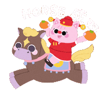 Horse 财神 Sticker