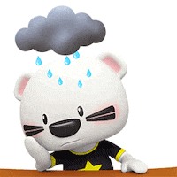 Sad Head In The Clouds Sticker by UpStudiosWorld