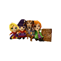 Hocus Pocus Daschund Sticker by Geekster Pets