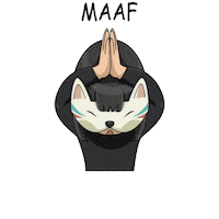 nindypo cat girl cartoon sorry Sticker
