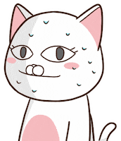 annmeowparty cat nervous meow cute cat Sticker