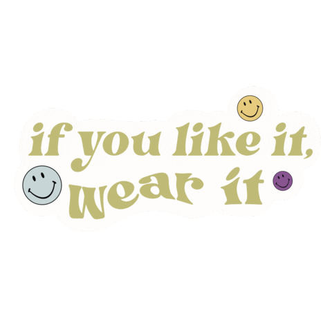 kelsiewolfleydesigns happy retro style minimal Sticker