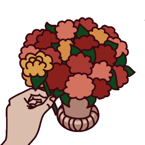 Aureliepouet giphyupload bouquet vase fleurs Sticker