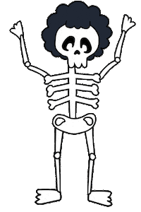 Muerto Skeleton Dance Sticker by Pepephone