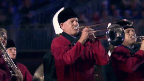 BicyclebandCrescendo trombone crescendo showband bicycleband GIF