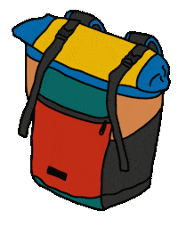 medencebag on the road kezmuves adventuring taska Sticker