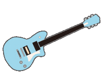 showshowmomAG guitar airguitar エアギタ makeairnotwar Sticker