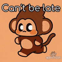 Running Late On My Way GIF by Chimpers