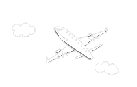Fly Airplane Sticker