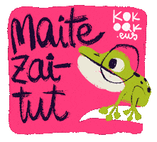 I Love You Frog Sticker by KOKOAK Eider Eibar