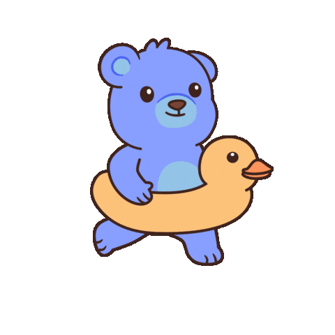 Happy Teddy Bear Sticker by BEARISH