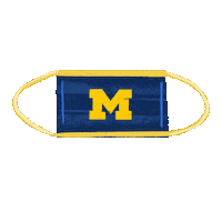 Michigan Football Mask Sticker by University of Michigan