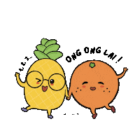 Orange Pineapple Sticker by shopsassydream