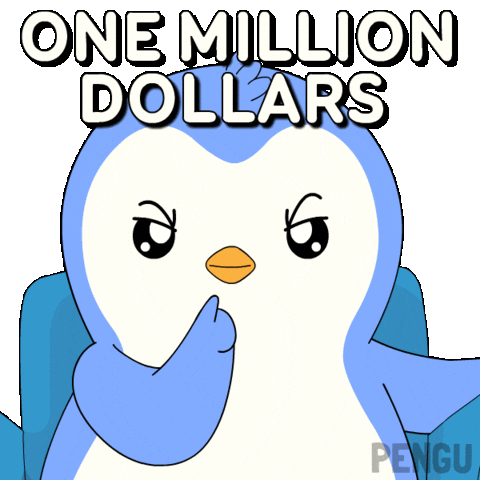 1 Billion Crypto Sticker by Pudgy Penguins