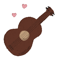 Heart Guitar Sticker