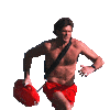 David Hasselhoff Running Sticker by Baywatch