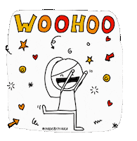 Happy Joy Sticker by Minka Comics