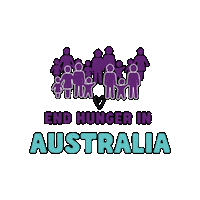 Hungry End Hunger Sticker by Foodbank Australia