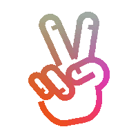 KnowitExperience peace victory gradient knowit Sticker