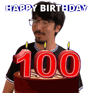 100 Years Old 100Th Birthday Sticker