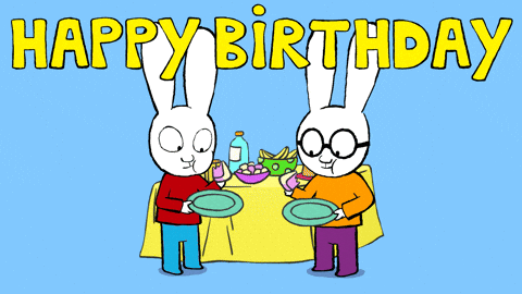 Hungry Happy Birthday GIF by Simon Super Rabbit