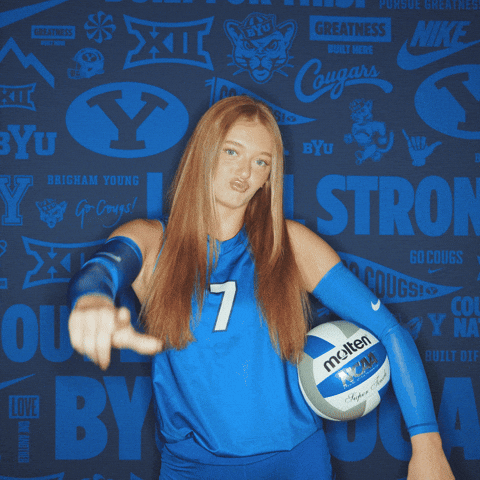 Ncaa Volleyball Go Cougs GIF by BYU Cougars