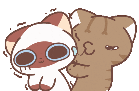 GagaMeowww giphyupload cat kiss gagameow Sticker