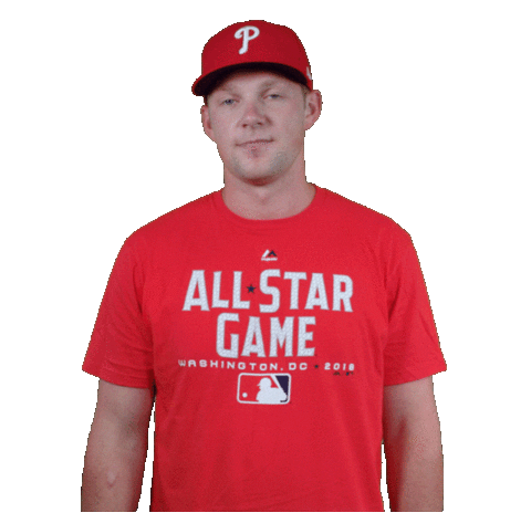 philadelphia phillies eye roll Sticker by MLB