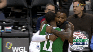 kyrie irving hug GIF by NBA