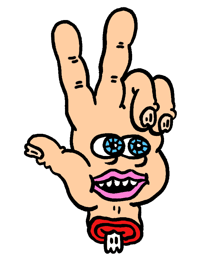 Hand Sticker by Russell Taysom