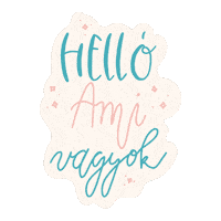 Amistyle hello text white lettering Sticker