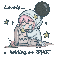 BuildsByStar love sad star mom Sticker