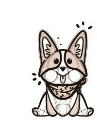 CorgiButtStudio new corgi corgibuttstudio Sticker
