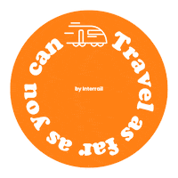 Interrail travel holiday adventure trip Sticker