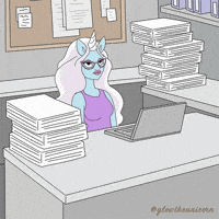 Office Grind GIF by Glow The Unicorn