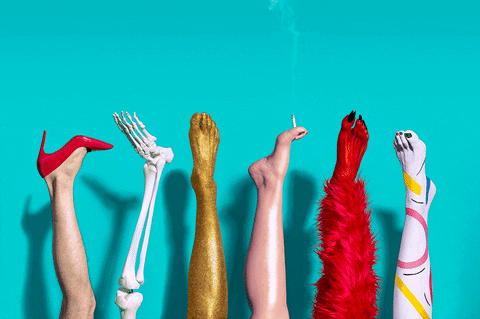 new years legs GIF