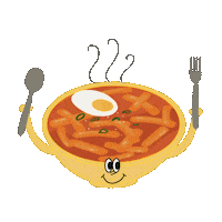 Happy Lets Eat Sticker by Burpple