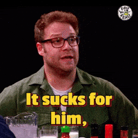 Seth Rogen Hot Ones GIF by First We Feast
