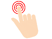 Alfa-Direkt point hand finger handwerk Sticker