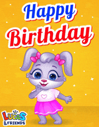 Excited Happy Birthday GIF by Lucas and Friends by RV AppStudios
