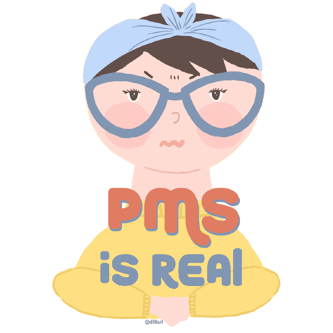 girl period Sticker by Dita W. Yolashasanti