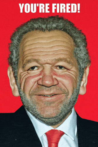 LanceReardon giphyupload the apprentice youre fired alan sugar GIF
