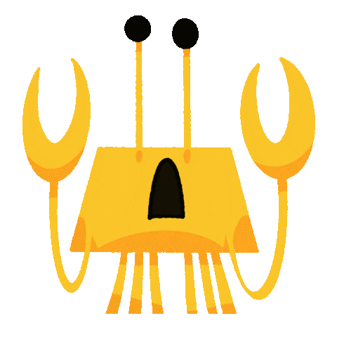 Shocked Crab Sticker