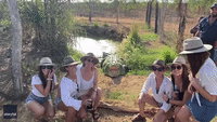 Oh Snap! Posing Tourists Given Fright in Crocodile Prank