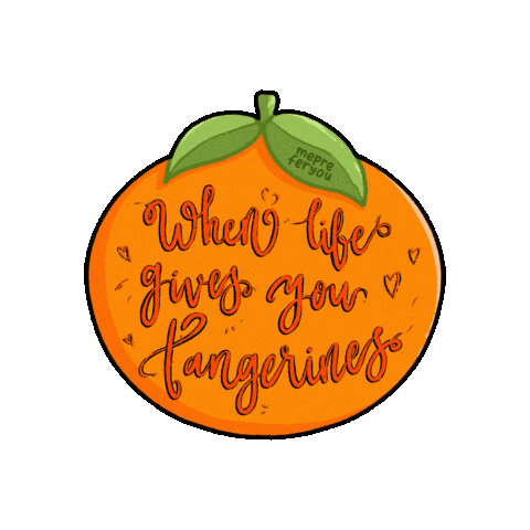 Orange Fruit Sticker