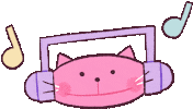 leayancis music cat chat headphones Sticker
